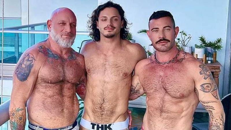 JustTheGays thumbnail for Luca del Rey, SexyStache and TheDaddyFinger fuck - amateur gay porn from OnlyFans JustForFans GayForFans - 