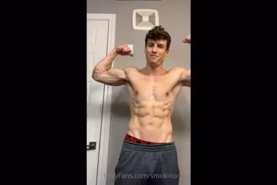 JustTheGays thumbnail for Showing off my muscles while degrading you smokinonjay - amateur gay porn from OnlyFans JustForFans GayForFans -