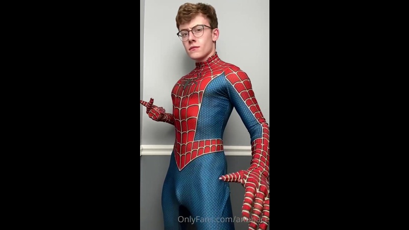 JustTheGays thumbnail for Showing off my Spider Man costume and my body Michael Anthony Anubace - amateur gay porn from OnlyFans, MyVidster, GayForFans and more! - video