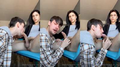 JustTheGays thumbnail for Collin Merp sucks Angel Elias - amateur gay porn from OnlyFans, MyVidster, GayForFans and more! - Oral