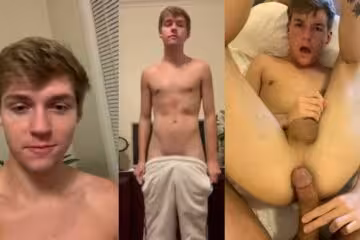 onlytwinks thumbnail for Cute twink fucked by two daddies