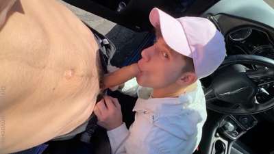 JustTheGays thumbnail for Dex Devall – Sucking daddy’s dick - amateur gay porn from OnlyFans, MyVidster, GayForFans and more! - Daddy, Oral, Outdoor