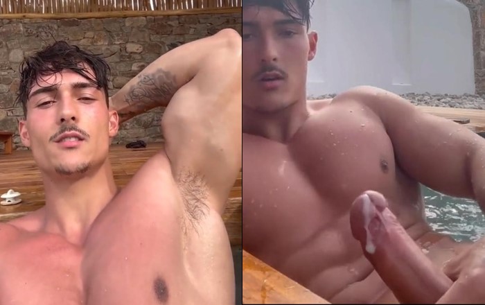 JustTheGays thumbnail for Levy Van Wilgen jerks off in the pool - amateur gay porn from OnlyFans, MyVidster, GayForFans and more! - Jerk Off, Outdoor, Solo