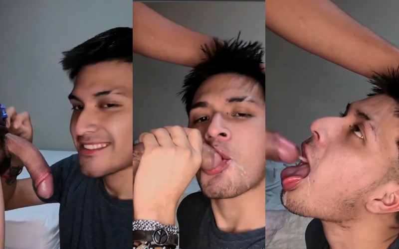 JustTheGays thumbnail for Deniel Valles takes his friend’s dick - amateur gay porn from OnlyFans, MyVidster, GayForFans and more! - 