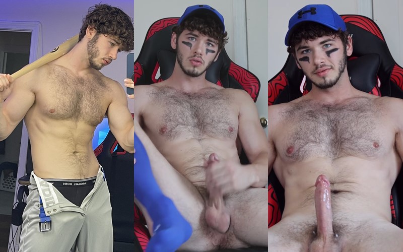 JustTheGays thumbnail for Joshbigosh – jerking off after baseball - amateur gay porn from OnlyFans, MyVidster, GayForFans and more! - Jerk Off, Solo