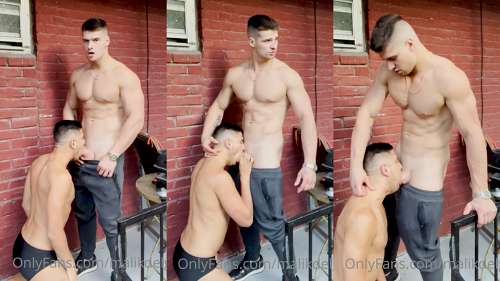 JustTheGays thumbnail for Malik Delgaty – getting blown by Alex Montenegro on the balcony - amateur gay porn from OnlyFans, MyVidster, GayForFans and more! - Oral, Outdoor