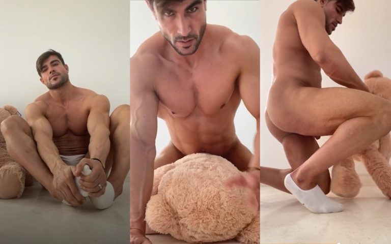 JustTheGays thumbnail for Mario Hervas (mariohervasvip) plays with a teddy bear - amateur gay porn from OnlyFans, MyVidster, GayForFans and more! - Solo