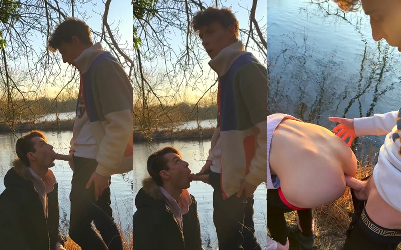 OnlyGays thumbnail for Cute twinks fuck by the river – twink twins - amateur gay porn from OnlyFans, MyVidster, GayForFans and more! - 