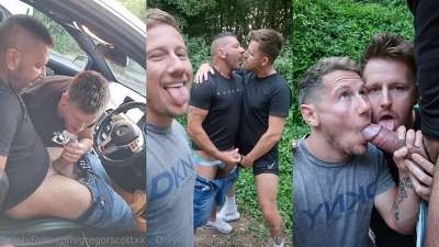 JustTheGays thumbnail for Gregor Scott with GayNaughtyWelsh and NaughtyGayWelsh – sucking in the woods - amateur gay porn from OnlyFans, MyVidster, GayForFans and more! - Oral, Group