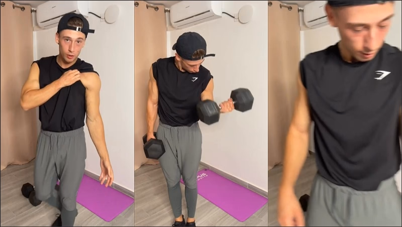 thumbnail for irish-x shows off his bulging muscles