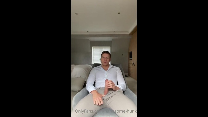 JustTheGays thumbnail for Jerking Off In My Suit And Covering Myself In Cum – Handsome-Hunk - amateur gay porn from OnlyFans, MyVidster, GayForFans and more! - Jerk Off, Solo