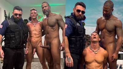 JustTheGays thumbnail for Joe Silver, Jax Thirio and Officer Moose fuck – We Went Streaking And Got Cought - amateur gay porn from OnlyFans, MyVidster, GayForFans and more! - 