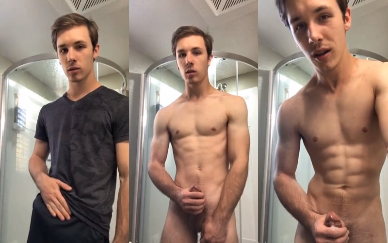 JustTheGays thumbnail for Justinjnudes jerks off in the bathroom - amateur gay porn from OnlyFans JustForFans GayForFans - 