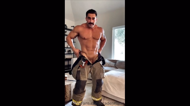 JustTheGays thumbnail for Slowly stripping out of my firefighter uniform and jerking off – Braden Wuerch (BradenFitPro) - amateur gay porn from OnlyFans JustForFans GayForFans - 