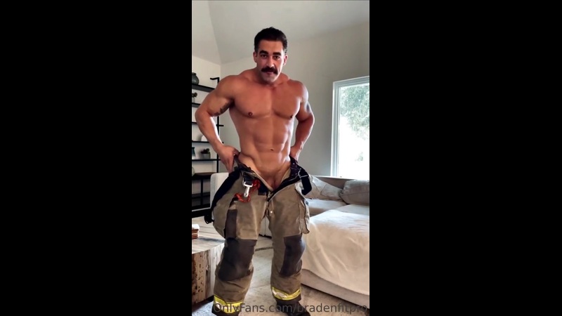 JustTheGays thumbnail for Slowly stripping out of my firefighter uniform and jerking off – Braden Wuerch (BradenFitPro) - amateur gay porn from OnlyFans, MyVidster, GayForFans and more! -