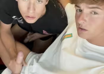 JustTheGays thumbnail for svandylove – Blowjob in the train bathroom - amateur gay porn from OnlyFans JustForFans GayForFans - 