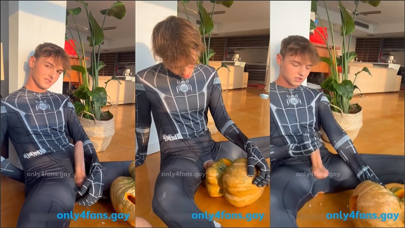 JustTheGays thumbnail for Svandylove – Fucking the pumpkin - amateur gay porn from OnlyFans JustForFans GayForFans - 