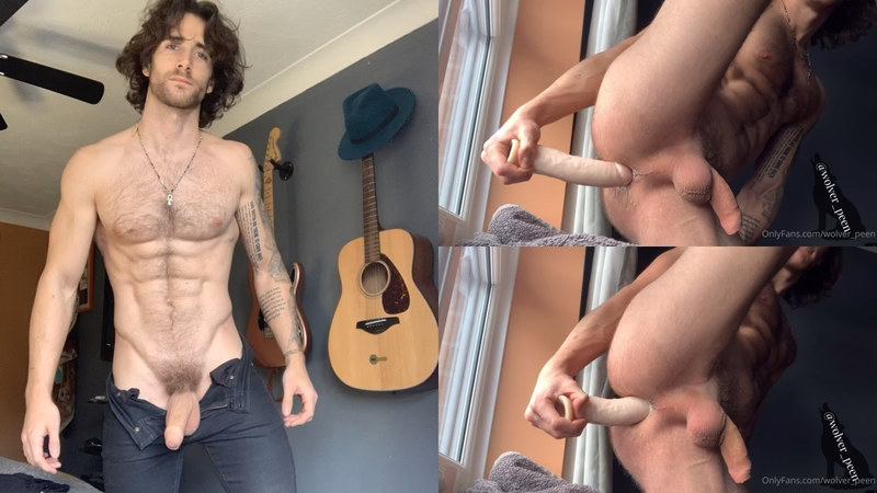 JustTheGays thumbnail for wolver_peen fucks himself with a dildo - amateur gay porn from OnlyFans JustForFans GayForFans - 