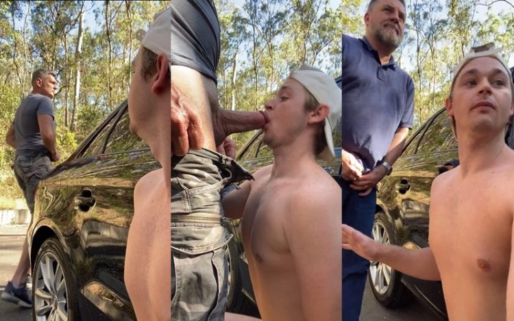 JustTheGays thumbnail for Blonde little slut sucks two daddies by the car - amateur gay porn from OnlyFans, MyVidster, GayForFans and more! - Daddy, Group, Oral, Outdoor, Young & Twink