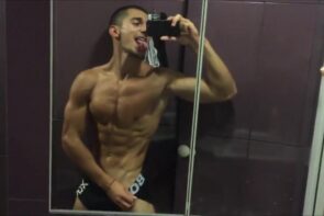 JustTheGays thumbnail for Flexing while in the shower DylonSC - amateur gay porn from OnlyFans, MyVidster, GayForFans and more! - Shower