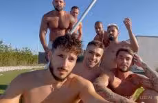 JustTheGays thumbnail for StallionFabio and friends play  limbo naked - amateur gay porn from OnlyFans JustForFans GayForFans - 