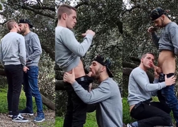 JustTheGays thumbnail for adrigomezbarrenetxea – blowjob exchange in the park - amateur gay porn from OnlyFans, MyVidster, GayForFans and more! - Oral