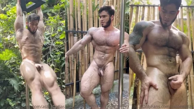 JustTheGays thumbnail for Atlas Stone shows off his body outside - amateur gay porn from OnlyFans, MyVidster, GayForFans and more! - Outdoor, Solo