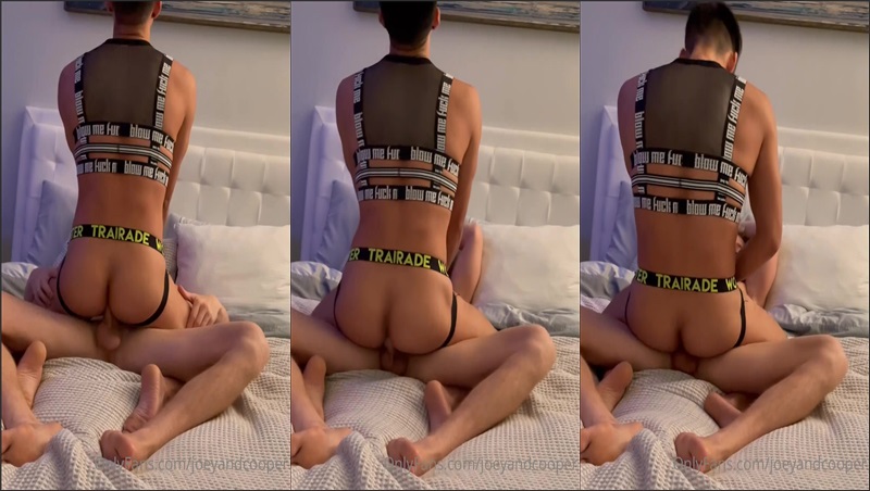 JustTheGays thumbnail for joeyandcooper – riding on the bed - amateur gay porn from OnlyFans, MyVidster, GayForFans and more! - Anal, Young & Twink