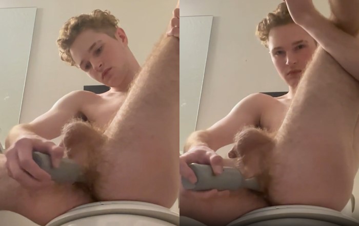 JustTheGays thumbnail for Twink fucks himself with a toy in the bathroom - amateur gay porn from OnlyFans, MyVidster, GayForFans and more! - 