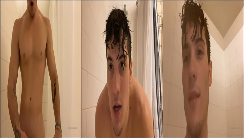 JustTheGays thumbnail for Deek aesthetic shows off in the shower - amateur gay porn from OnlyFans JustForFans GayForFans - 