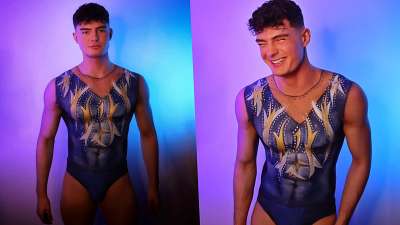 JustTheGays thumbnail for PicAsssHole – Gymnastic World Championship Leotard – James Ash - amateur gay porn from OnlyFans, MyVidster, GayForFans and more! - video