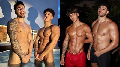 JustTheGays thumbnail for Sepanta and FitNarad show off their cocks in the jacuzzi - amateur gay porn from OnlyFans, MyVidster, GayForFans and more! - Outdoor