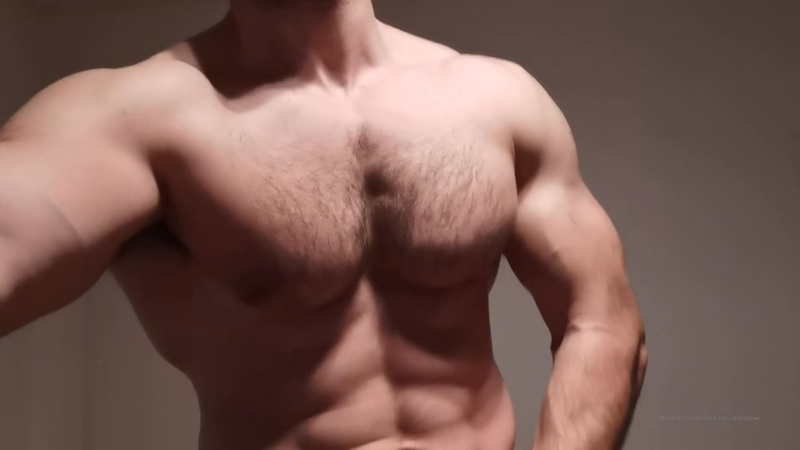 JustTheGays thumbnail for Showing off my big hard muscles – BeastMuscleShow - amateur gay porn from OnlyFans JustForFans GayForFans - 