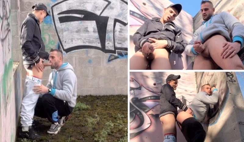 JustTheGays thumbnail for Mike Tigger and Kamel – fucking in the ruins - amateur gay porn from OnlyFans JustForFans GayForFans - 