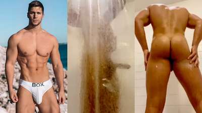 JustTheGays thumbnail for Kyle Hynick shows off his ass in the shower - amateur gay porn from OnlyFans, MyVidster, GayForFans and more! - Shower, Solo