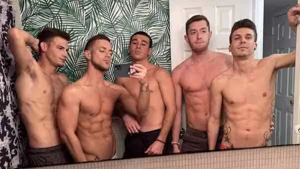 JustTheGays thumbnail for LetsEatCakeXx – Orgy – Jake Klerin, Johnny Deeper, Jessie Gray – FULL - amateur gay porn from OnlyFans JustForFans GayForFans - 