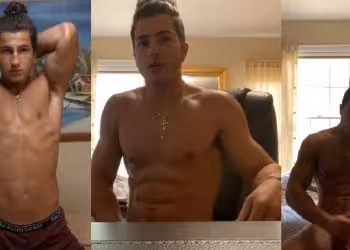 JustTheGays thumbnail for Young bodybuilder JohnD jerks off and cums - amateur gay porn from OnlyFans JustForFans GayForFans - 