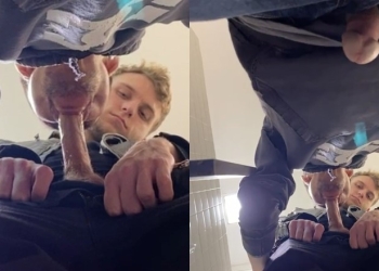 JustTheGays thumbnail for A blowjob in the public toilets - amateur gay porn from OnlyFans, MyVidster, GayForFans and more! - Oral