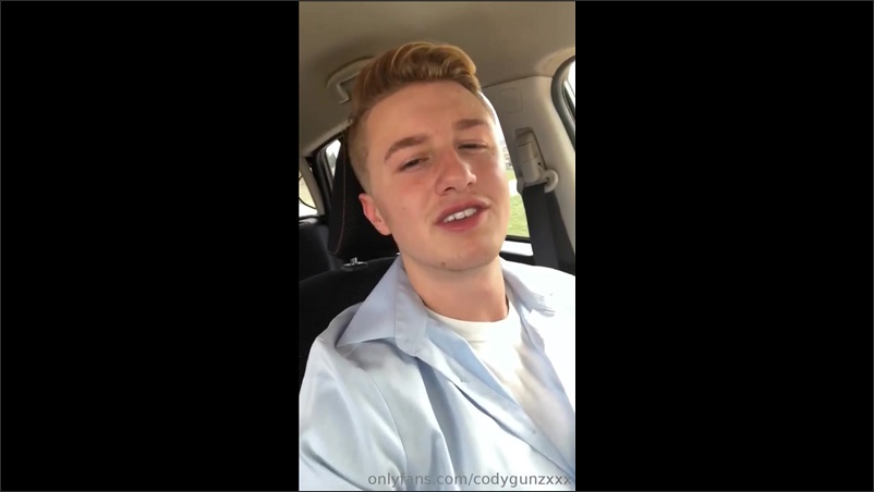 JustTheGays thumbnail for Cody Gunz – pulling the car over and jerking off on the side of the road - amateur gay porn from OnlyFans, MyVidster, GayForFans and more! - Jerk Off, Solo