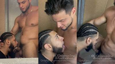 JustTheGays thumbnail for EJOnDemonTime and Axel Rockham – a blowjob - amateur gay porn from OnlyFans, MyVidster, GayForFans and more! - Oral