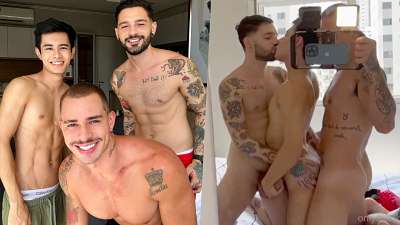 JustTheGays thumbnail for Igor Lucios, Leonaordo and Lucas Dias have a theresome – Part 1 - amateur gay porn from OnlyFans, MyVidster, GayForFans and more! - Anal, Group