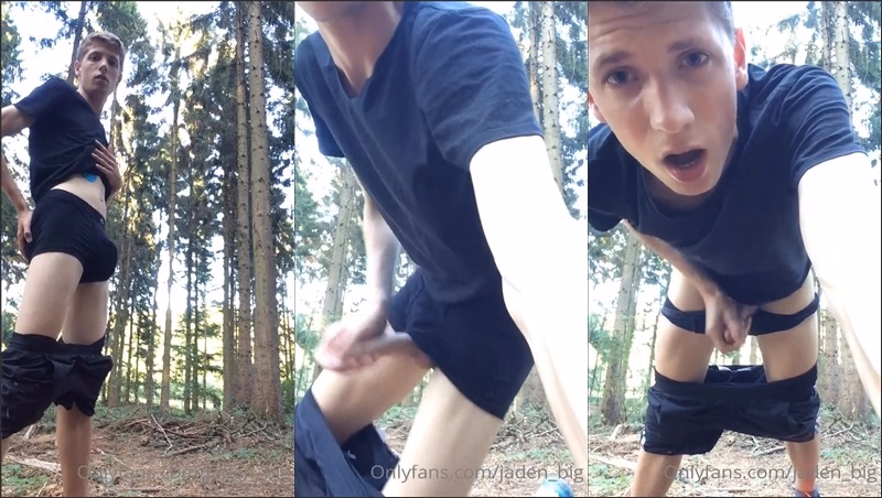 JustTheGays thumbnail for jaden_big jerks off on a hike - amateur gay porn from OnlyFans JustForFans GayForFans - 