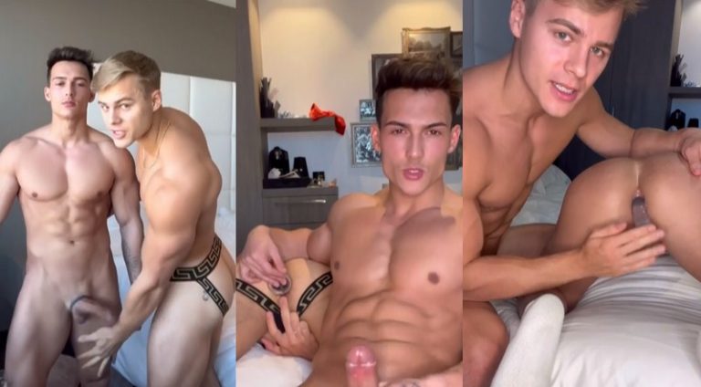 JustTheGays thumbnail for Levy Van Wilgen and Peachy Boy fuck each other with a dildo - amateur gay porn from OnlyFans, MyVidster, GayForFans and more! -