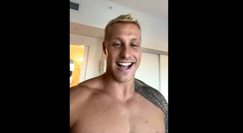 JustTheGays thumbnail for Nathan Webb shows off his body - amateur gay porn from OnlyFans, MyVidster, GayForFans and more! - Solo