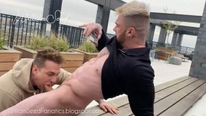 JustTheGays thumbnail for Ace Quinn and William Seed – Blowjobs on the roof - amateur gay porn from OnlyFans, MyVidster, GayForFans and more! - Oral