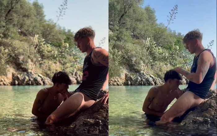JustTheGays thumbnail for Axel65xxx gets sucked by Chase Parker (chasexparkerr) in the sea - amateur gay porn from OnlyFans, MyVidster, GayForFans and more! - Oral