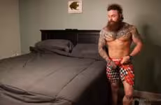 JustTheGays thumbnail for Bearded muscle jerks off and cums over himself – Kevin Clevenger (ironsanctuary) - amateur gay porn from OnlyFans JustForFans GayForFans - 
