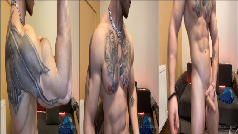 JustTheGays thumbnail for Bodyouwant flexes naked - amateur gay porn from OnlyFans JustForFans GayForFans - Solo