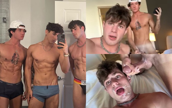 JustTheGays thumbnail for Ethan Wilson & Mickeyy get sucked by Alex Grant – Video 1 - amateur gay porn from OnlyFans, MyVidster, GayForFans and more! - Oral
