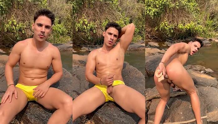 JustTheGays thumbnail for Chulipa jerks off while he fucks himself with a dildo by the river - amateur gay porn from OnlyFans, MyVidster, GayForFans and more! - Latin, Outdoor, Solo, Toys, Young & Twink